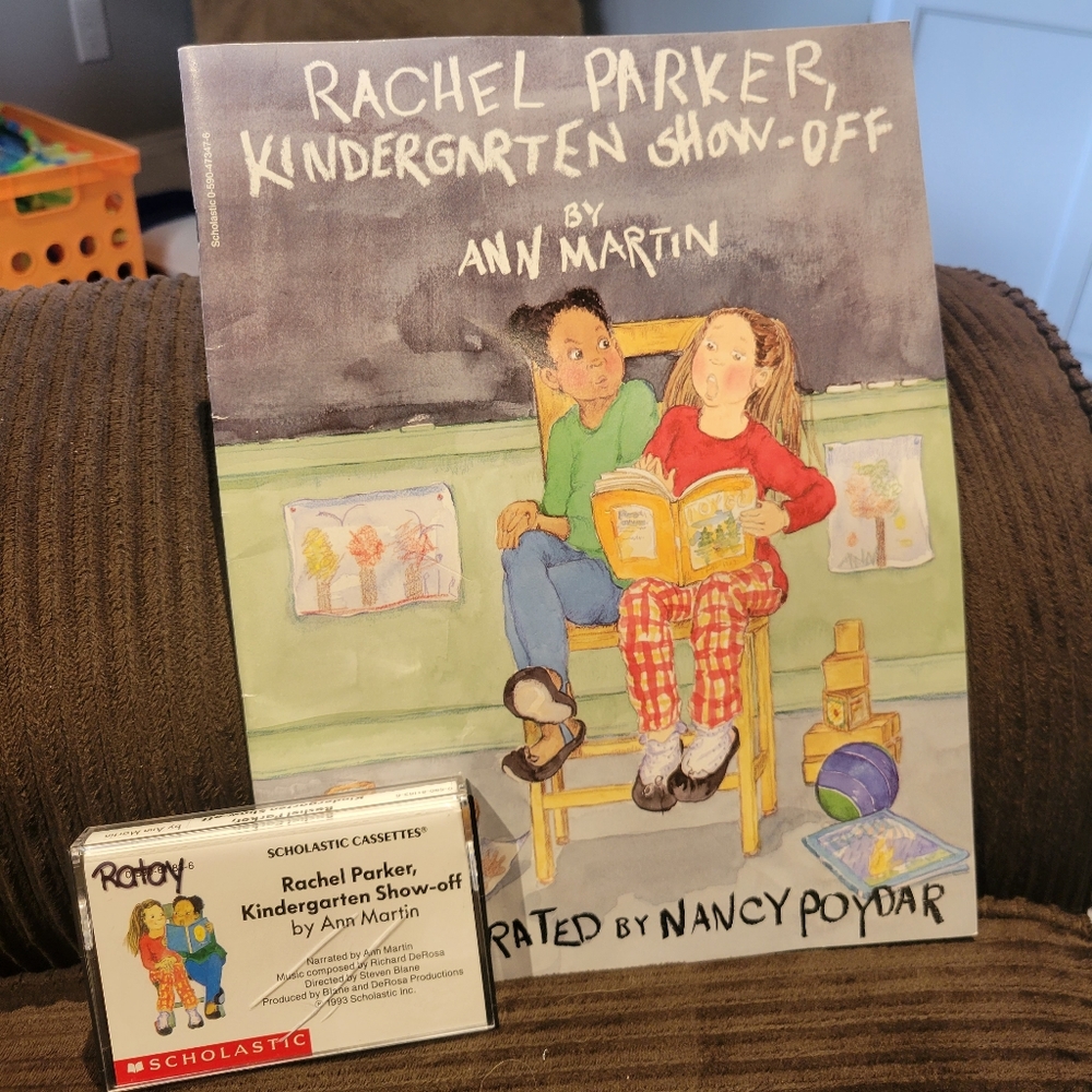 "Rachel Parker Kindergarten Show-Off" book by Ann Martin with audio cassette
